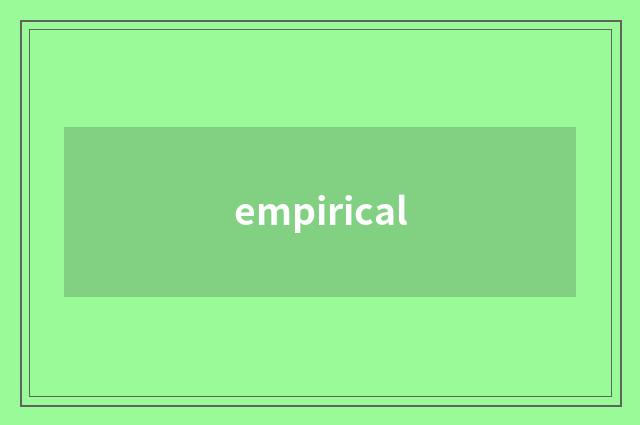 empirical