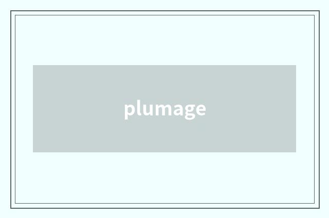 plumage