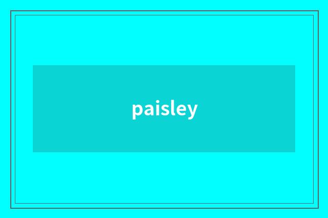 paisley