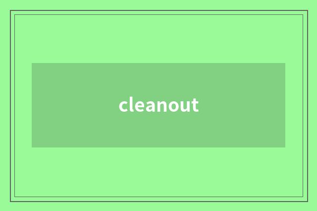 cleanout