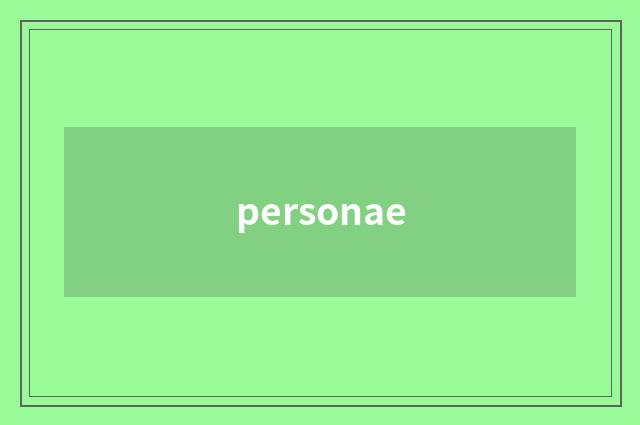 personae