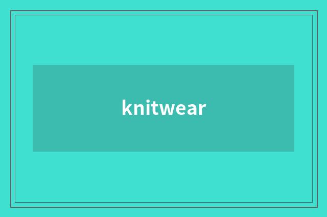 knitwear