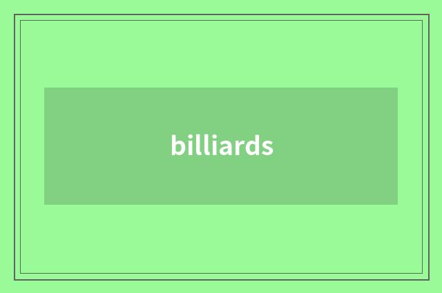 billiards