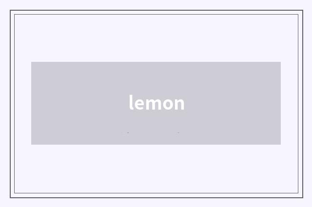 lemon