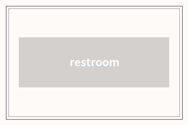 restroom