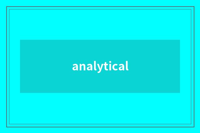 analytical
