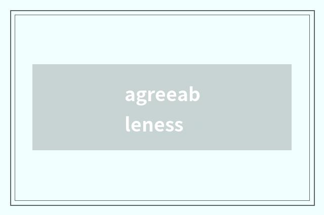 agreeableness