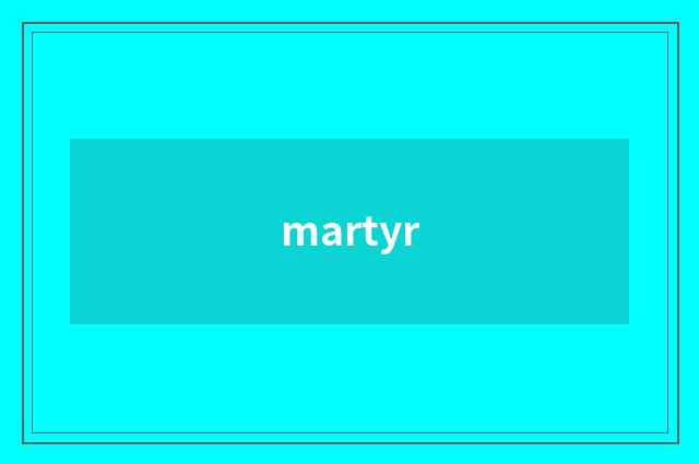 martyr