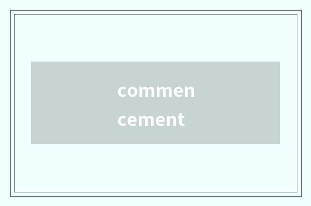 commencement
