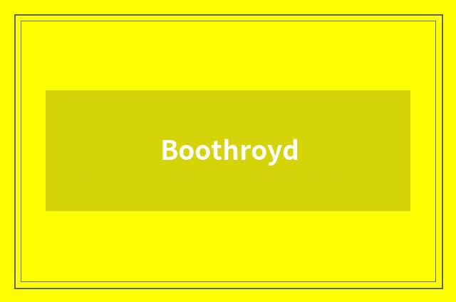 Boothroyd