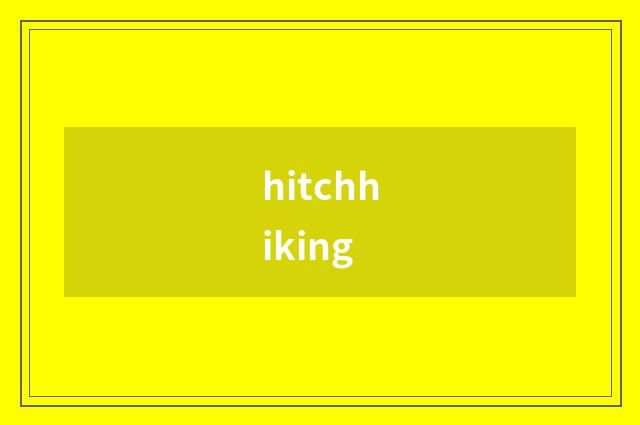 hitchhiking