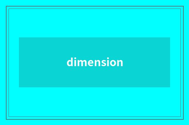 dimension