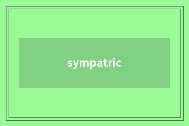 sympatric