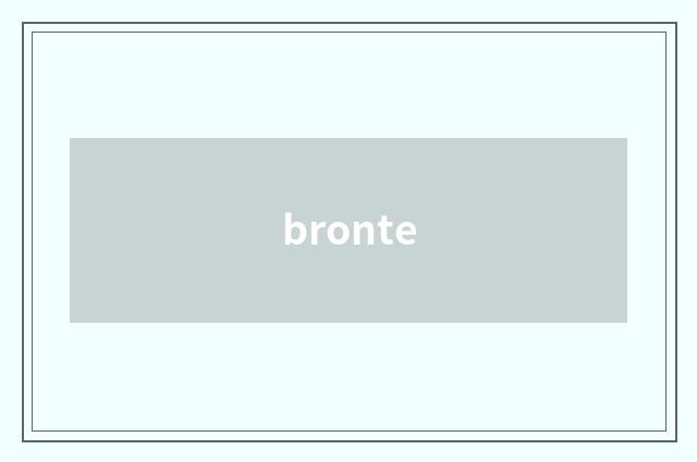 bronte