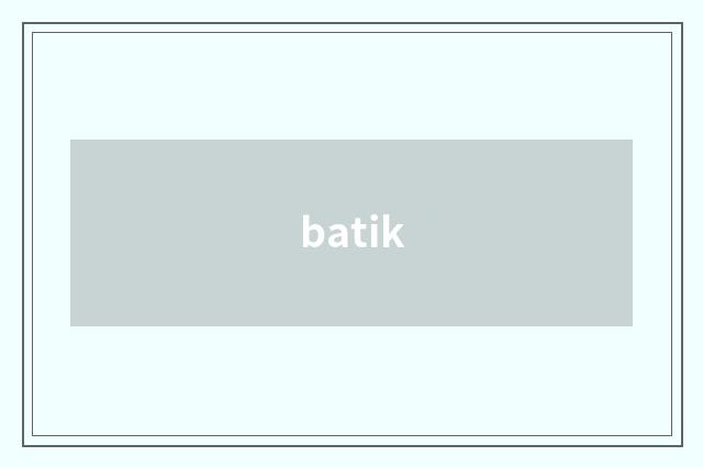 batik