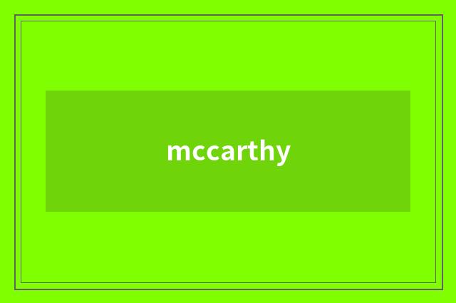 mccarthy