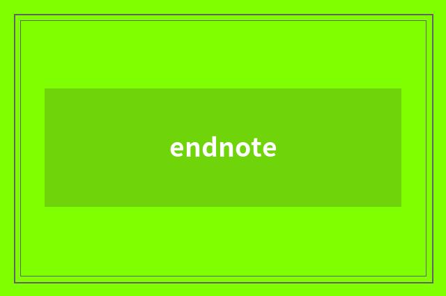 endnote
