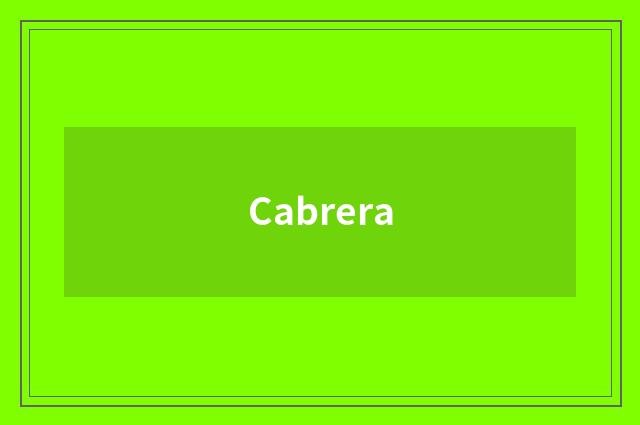 Cabrera