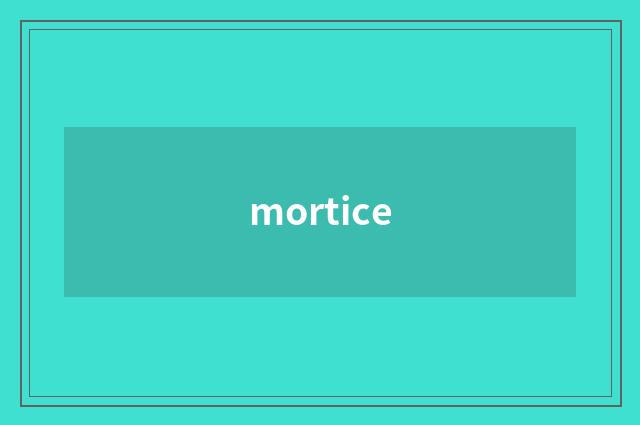 mortice