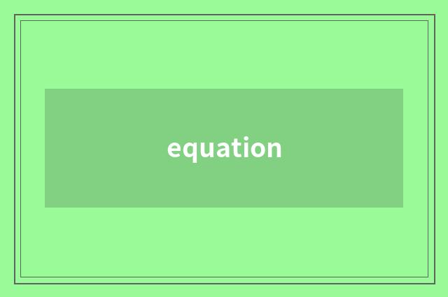 equation