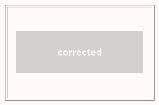 corrected