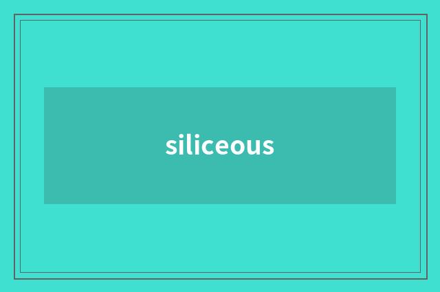 siliceous