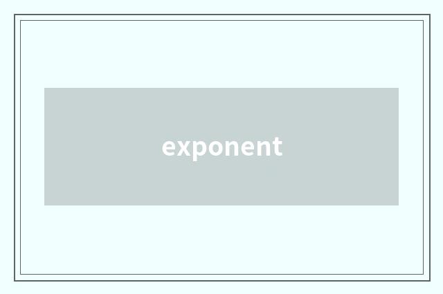 exponent