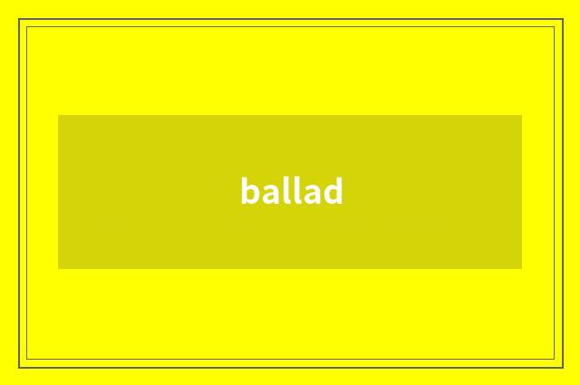 ballad