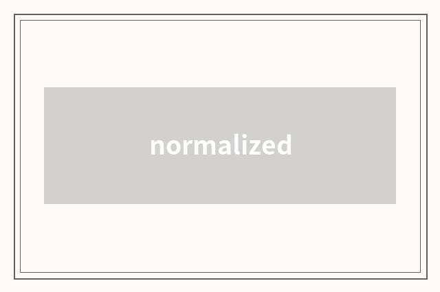 normalized