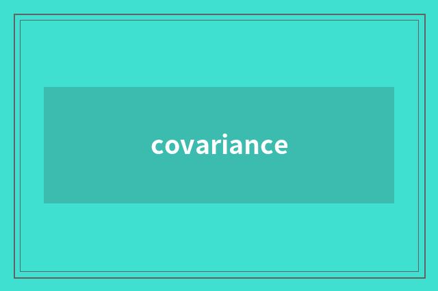 covariance