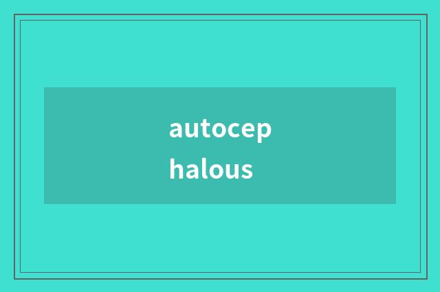 autocephalous