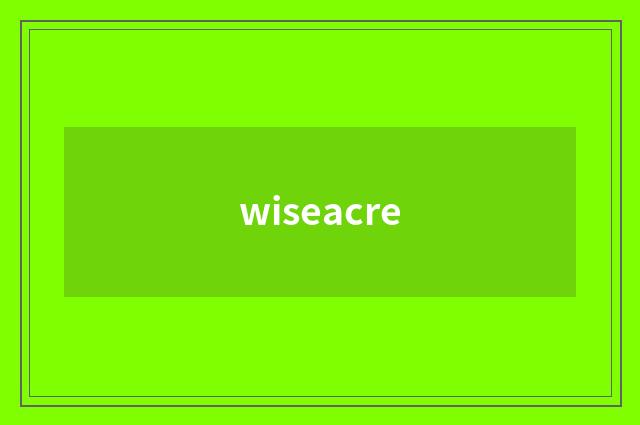 wiseacre
