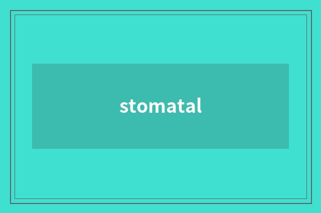 stomatal