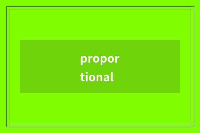 proportional
