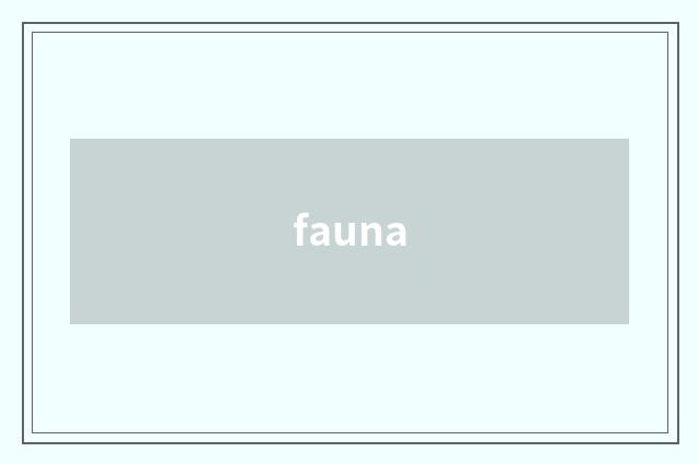 fauna