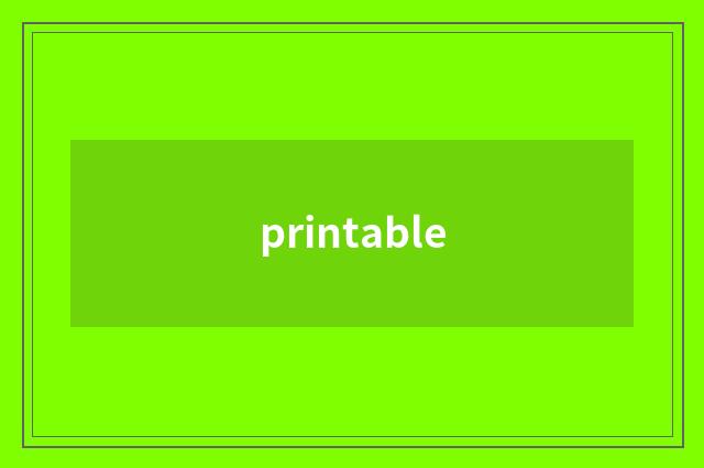 printable