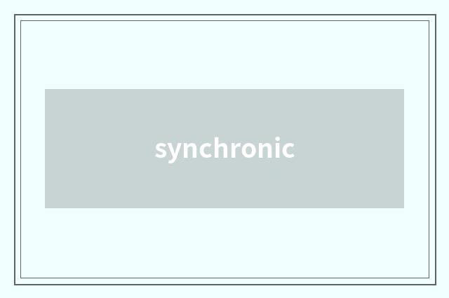 synchronic