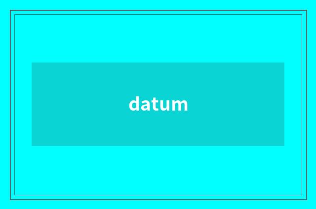 datum