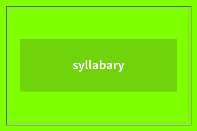 syllabary