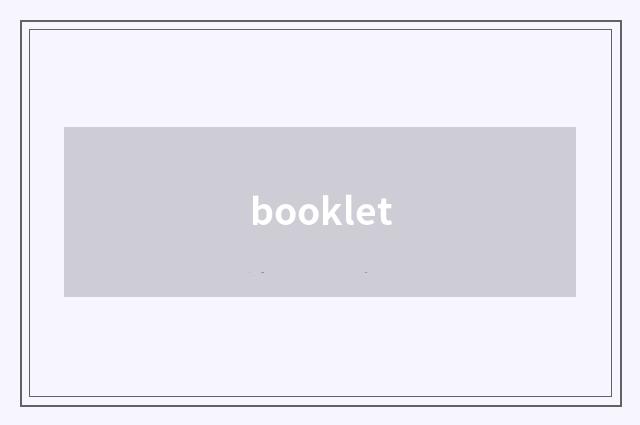 booklet