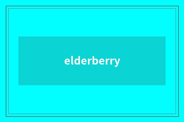 elderberry