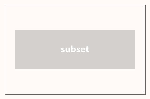 subset