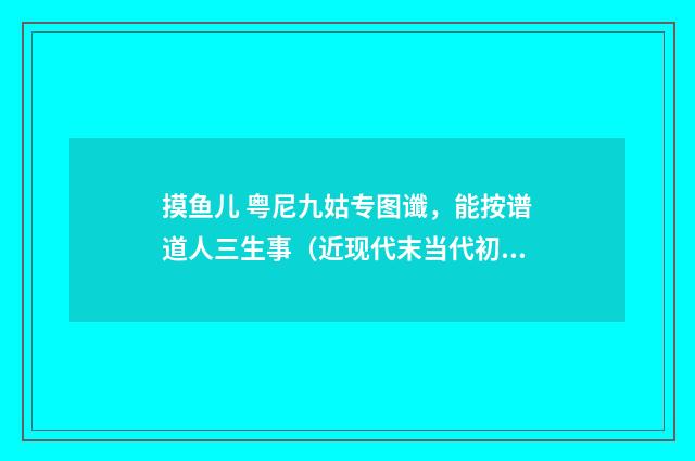 摸鱼儿 粤尼九姑专图谶，能按谱道人三生事（近现代末当代初·赵尊岳）释义及解释