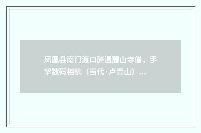 凤凰县南门渡口醉遇麓山寺僧，手挈数码相机（当代·卢青山）释义及解释