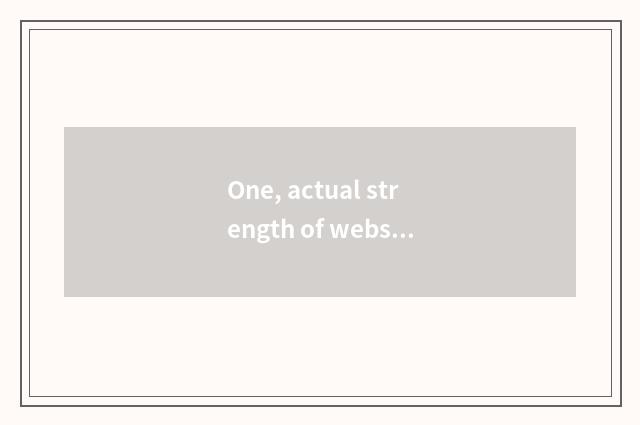 One, actual strength of website of which finance and economics is abundant? Webs