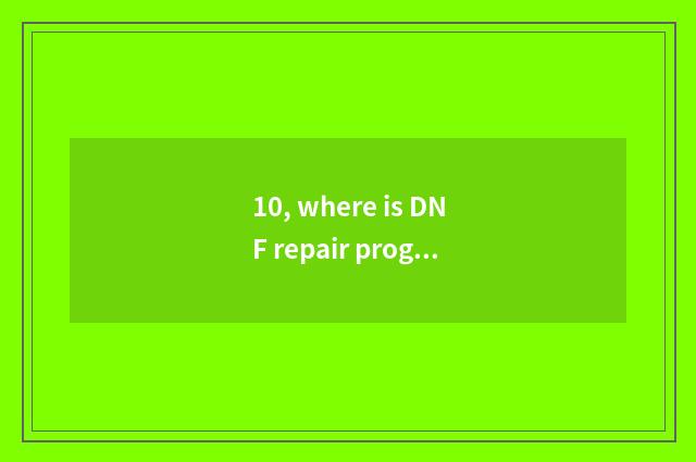 10, where is DNF repair program?