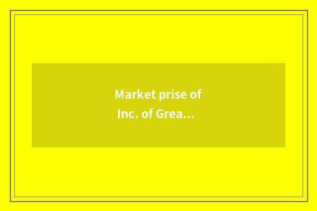 Market prise of Inc. of Great Wall car?