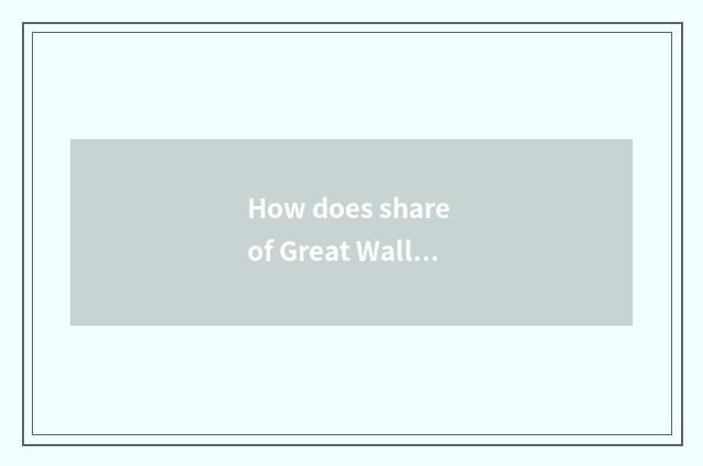 How does share of Great Wall car become steam of Xd Great Wall?