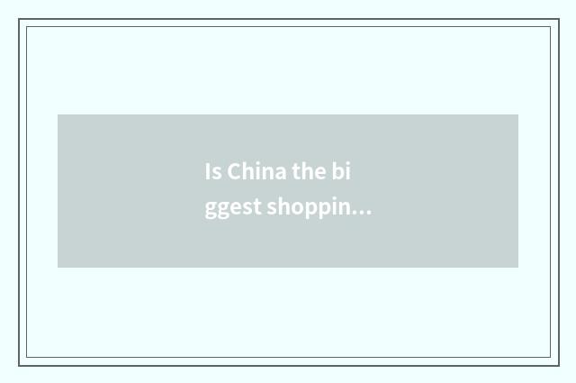 Is China the biggest shopping software?
