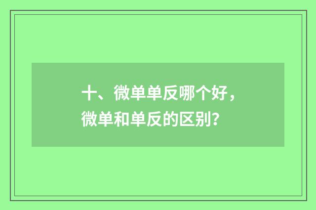 十、微单单反哪个好，微单和单反的区别？